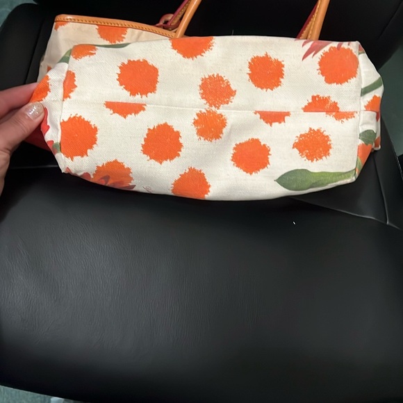 Dooney & Bourke Ltd Ed Zinnia Elegans Canvas & Leather Tote - Picture 3 of 10